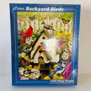 Backyard Birds 1000pc Piece Puzzle Vermont Christmas Company New Sealed Cardinal